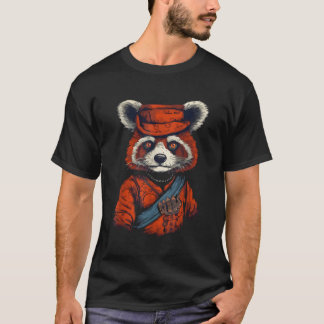 Rode panda met dierenbeschermers t-shirt