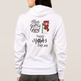 Rode panda moederdag 2024. hoodie