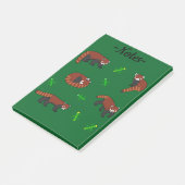 Rode panda post-it® notes (Schuin)