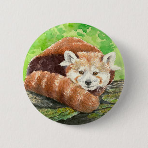 Rode panda ronde button 5,7 cm