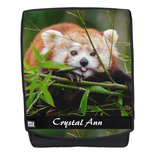 Rode panda rugtassen (Voorkant)
