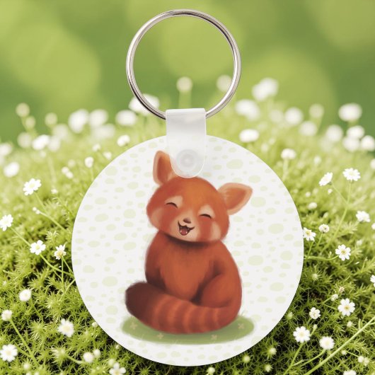 Rode panda sleutelhanger
