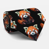 Rode panda stropdas (Opgerold)