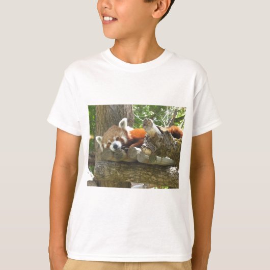 rode panda t-shirt (Voorkant)