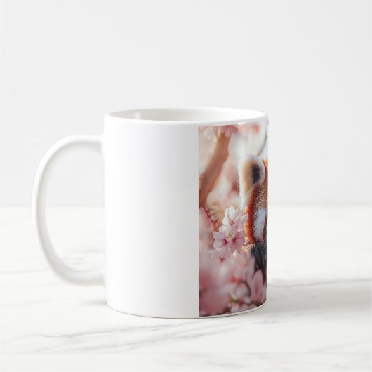 Rode panda tussen de kersenbloesems koffiemok (Links)