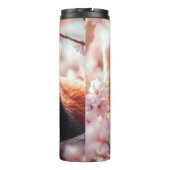 Rode panda tussen de kersenbloesems thermosbeker (Achterkant)