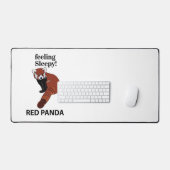 Rode Panda Voelt Slaperig Grappige Rode Panda Bureaumat (Keyboard & Muis)