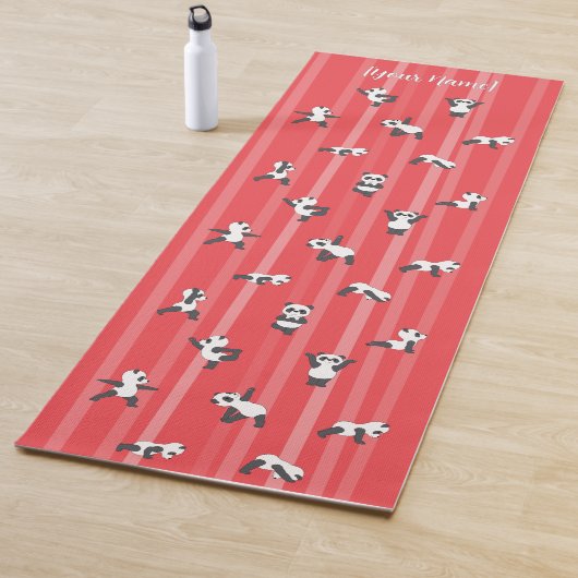 Rode Panda Yoga Mat Aangepaste Naam Aan Beide Kant (In situ)