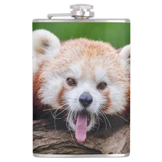 Rode Pandabeer Heupfles (Voorkant)