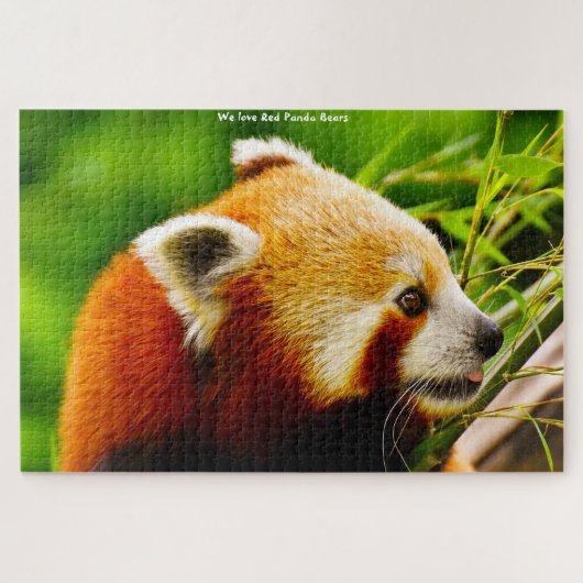 Rode Pandaberen. Legpuzzel (Horizontaal)