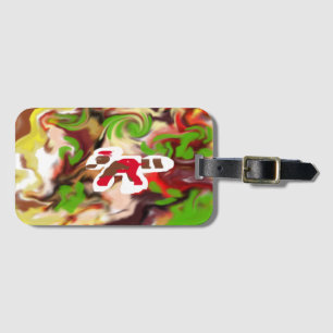 Rode panda's zijn cool  bagagelabel