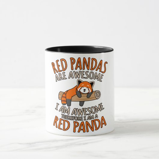 Rode panda's zijn Geweldige paardepest Panda Lover Mok (Midden)