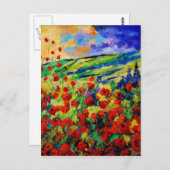 rode papaver 78 briefkaart (Voorkant / Achterkant)