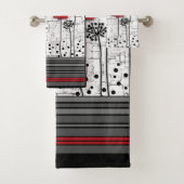 Rode papaver bad handdoek (Insitu)