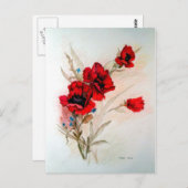 Rode papaver briefkaart (Voorkant / Achterkant)