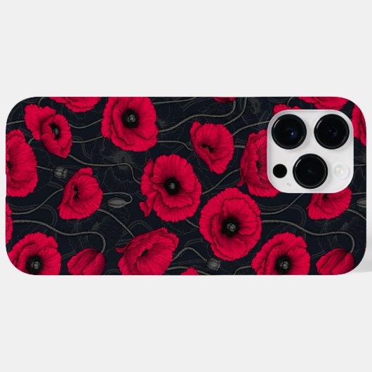 Rode papaver Case-Mate iPhone case (Achterkant (horizontaal))