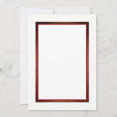 Rode papaver en Burlap Wedding Kaart (Achterkant)