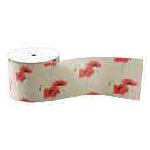 Rode papaver grosgrain lint (Spoel)
