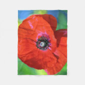 Rode papaver in de Sunshine Foto Fleece Deken (Voorkant)