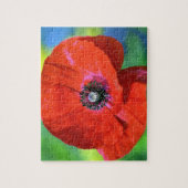 Rode papaver in de Sunshine Foto Legpuzzel (Verticaal)
