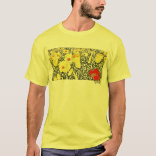 Rode papaver in een papaverwei. t-shirt