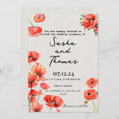 Rode papaver kaart (Voorkant / Achterkant)