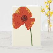 Rode Papaver Kaart (Gele Bloem)
