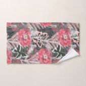 Rode papaver. Kleurige bloemdruk. Bad Handdoek (Handdoek)