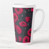 Rode papaver latte mok (Rechts)