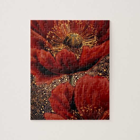 Rode papaver legpuzzel (Verticaal)