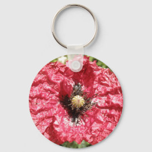 rode papaver Macro-Sleutelhanger Sleutelhanger