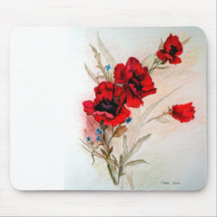 Rode papaver muismat