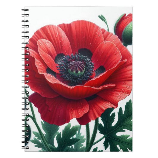 rode papaver notitieboek (Voorkant)