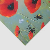 Rode papaver Planten Tissuepapier (Detail)