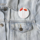 Rode papaver ronde button 5,7 cm (In situ)