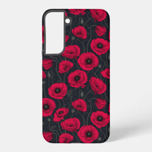Rode papaver samsung galaxy hoesje