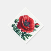 rode papaver servet (Hoek)