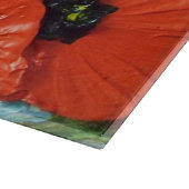 Rode papaver snijplank (Hoek)