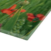 Rode papaver snijplank (Hoek)