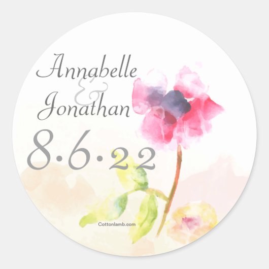 Rode papaver Stickers (Voorkant)