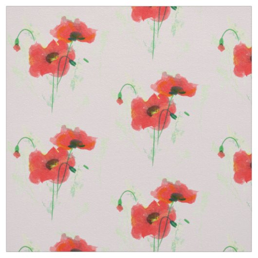 Rode papaver stof (Swatch)