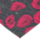 Rode papaver tafelkleed (Gekanteld)