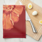 rode papaver theedoek (Quarter Fold)