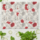 Rode papaver theedoek (Gevouwen)