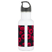 Rode papaver waterfles (Achterkant)