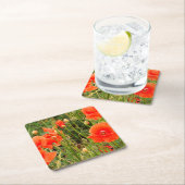 Rode papaverbloemen, aangepaste Onderzetters (Insitu)