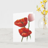 Rode papaverkaart kaart (Gele Bloem)