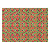 Rode papavers appelgroen tafelkleed (Voorkant (Horizontaal))
