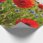 Rode papavers. cadeaupapier (Hoek)