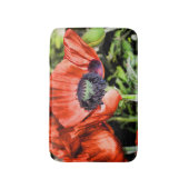 Rode papavers en bloemen Flora Foto Bath Mat (Voorkant Verticaal)